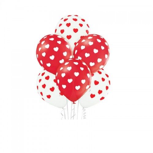 Balony w Serca, 6 szt.