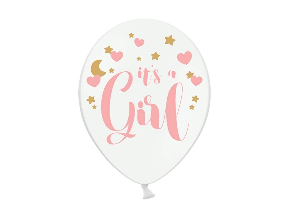 Balony pastelowe na Baby Shower Dziewczynki - 30 cm - 50 szt.