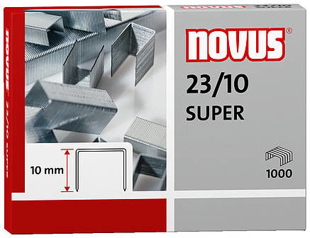 Zszywki Novus 23/10 SUPER x1000 do zszywaczy heavy-duty
