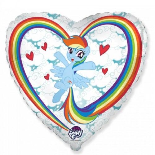 Balon foliowy serce My Little Pony Chmurki