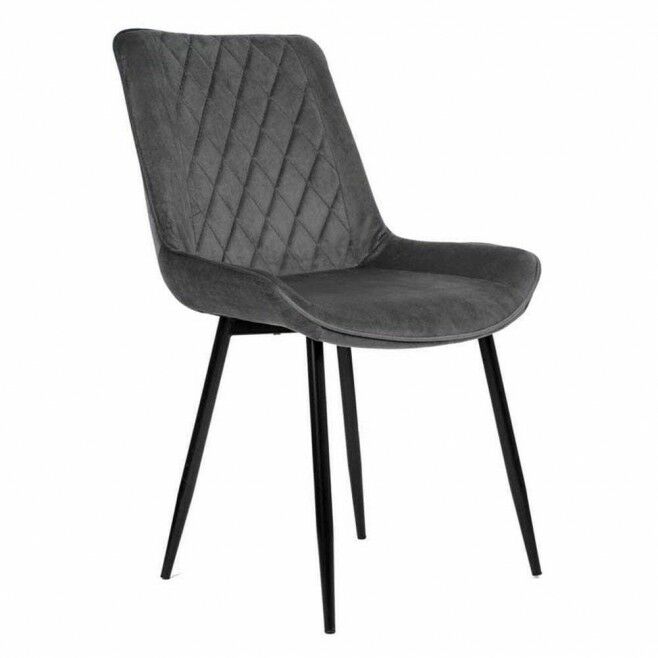 Krzesło tapicerowane ciemnoszare   BELINI (DC-6020)   welurowe