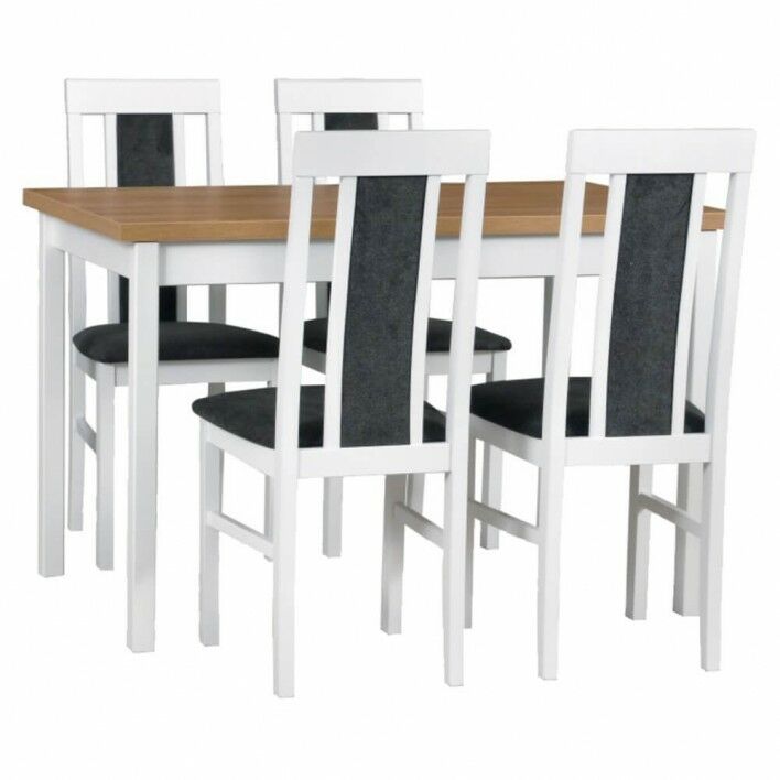Zestaw stół i 4 krzesła drewniane MAX 3 + NILO 2