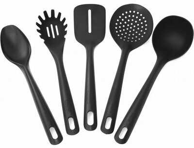 PRACTIC Zestaw przyborów kuchennych Handy Czarny (5 elementów)