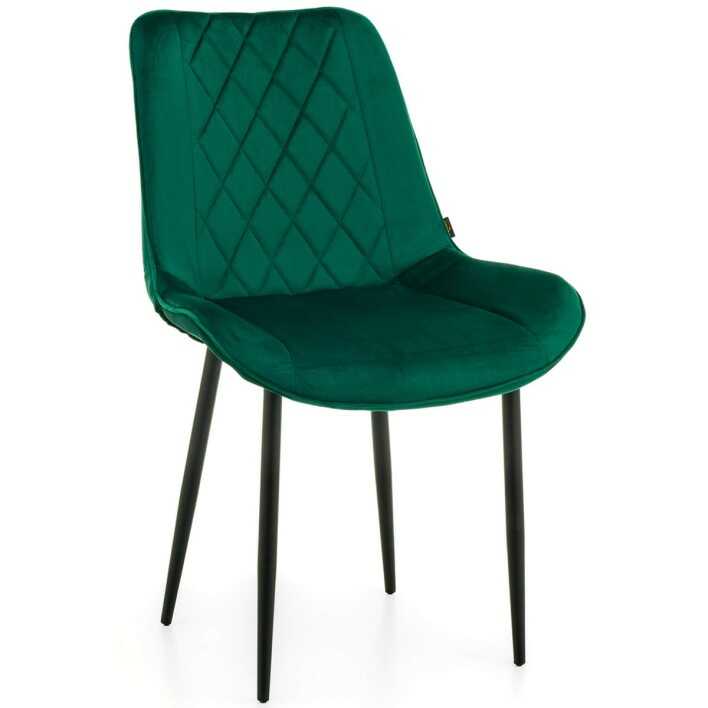 Krzesło tapicerowane zielone DC-6020 welur / OUTLET