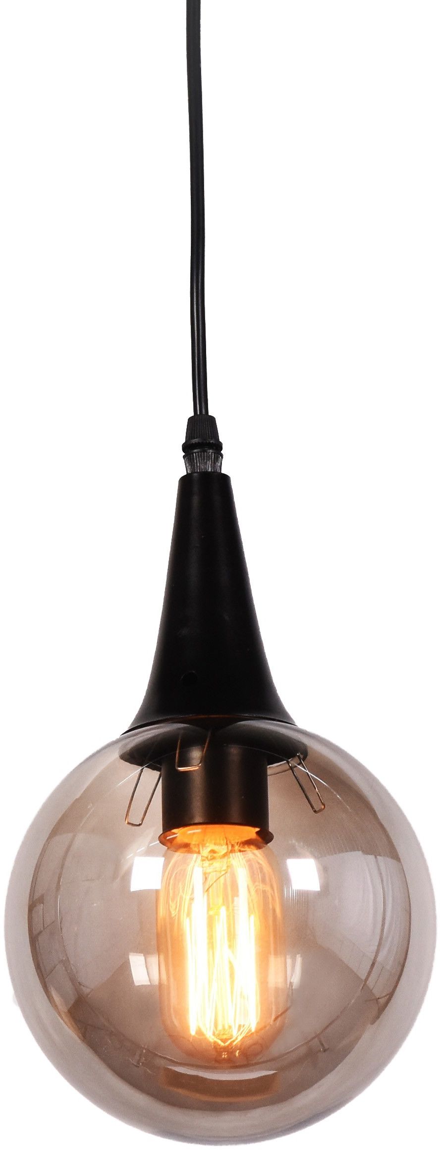 Rocherro lampa wisząca kula czarna LDP 11191 BK Lumina Deco // Rabaty w koszyku i darmowa dostawa od 299zł !