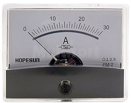 Analogowy amperomierz panelowy 30A DC