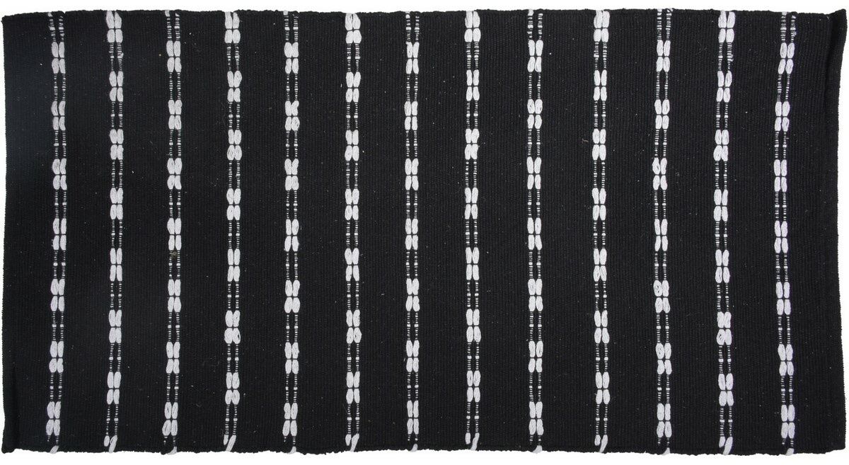 Dywan pikowany czarny, 70 x 140 cm