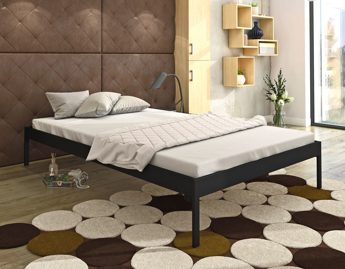 Elior Jednoosobowe łóżko metalowe Margo 90x200 - 17 kolorów