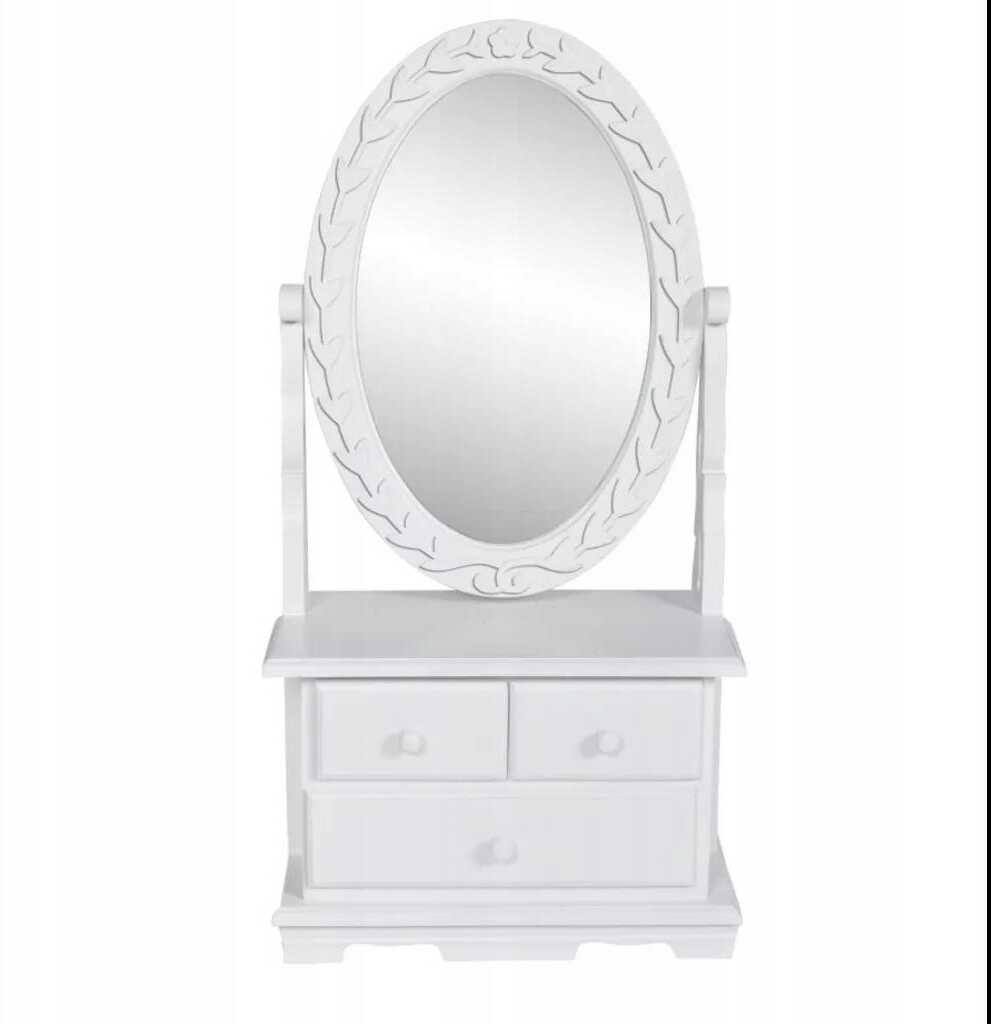 Lumarko Toaletka z obrotowym, owalnym lustrem, MDF