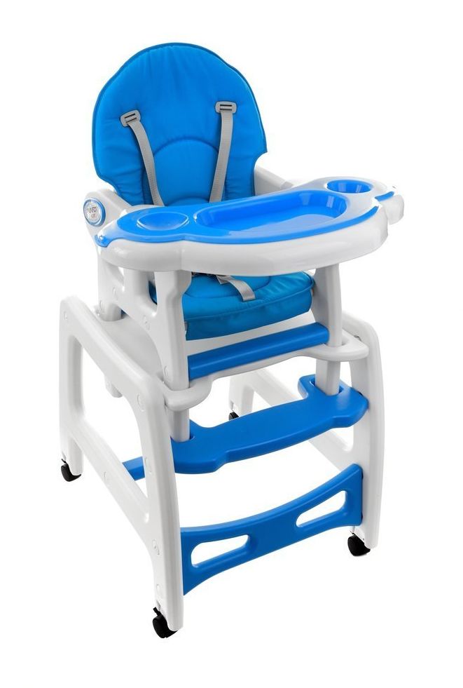 Funfit Kids Krzesełko do karmienia 5 w 1 + stolik /niebieskie/