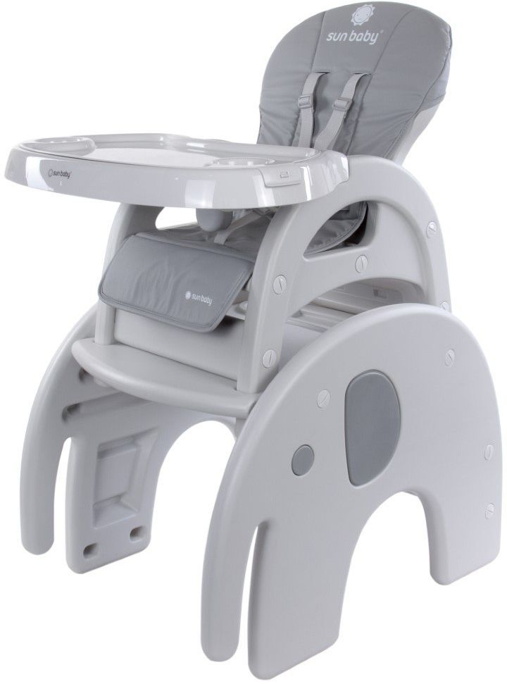 Krzesełko do karmienia 2w1 słonik szary Sun Baby