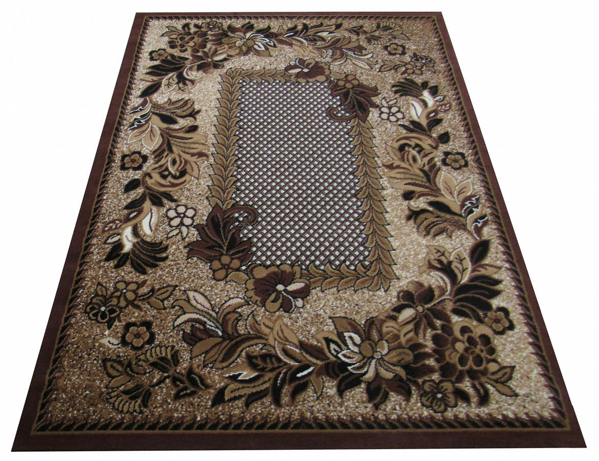 Profeos Brązowy klasyczny dywan w kwiaty - Biter