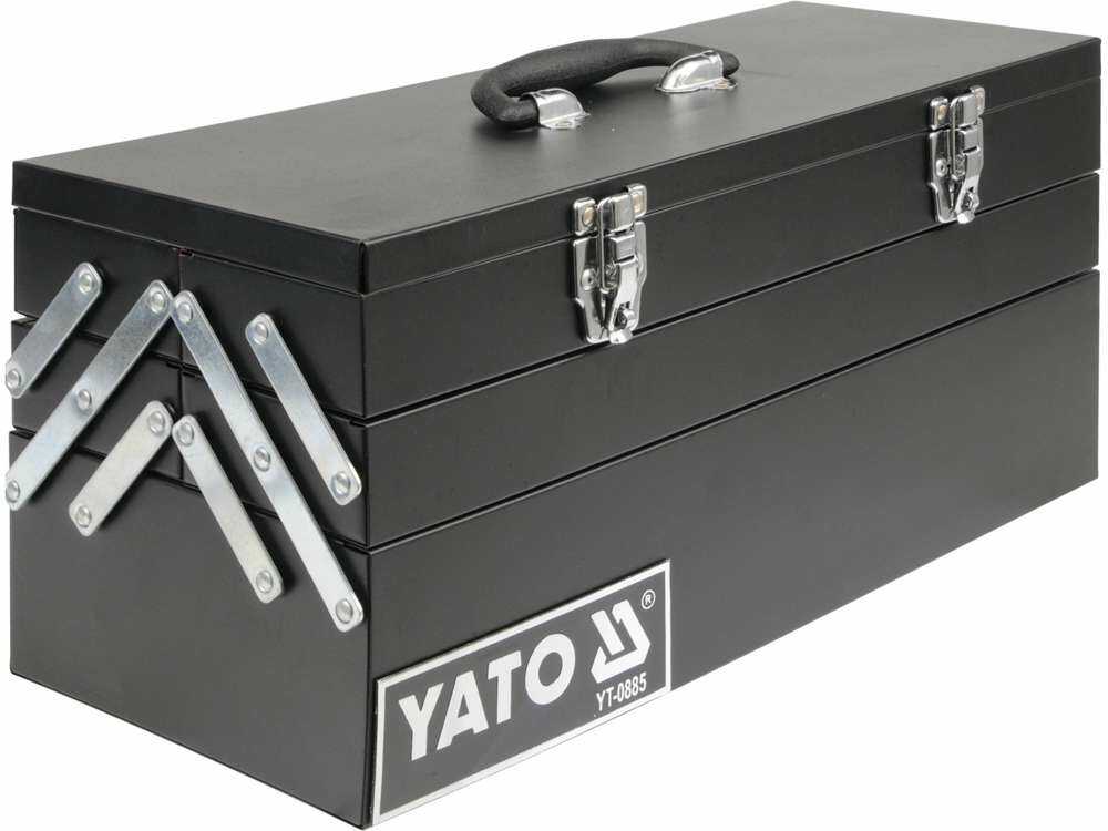 Yato Skrzynka narzędziowa, metalowa 460x200x225 mm YT-0885 - ZYSKAJ RABAT 30 ZŁ