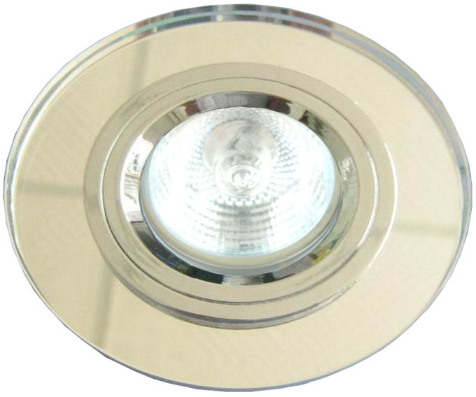 Candellux SS-15 CH/WH 2230484 oprawa do wbudowania oczko sufitowe chrom MR16 kwadratowa szkło przeźroczyste min. 6,4cm