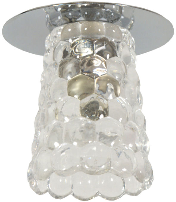 Candellux SK-75 CH/TR G9 oprawa do wbudowania stropowa chrom 1X40W G9 kryształ min 5,4cm