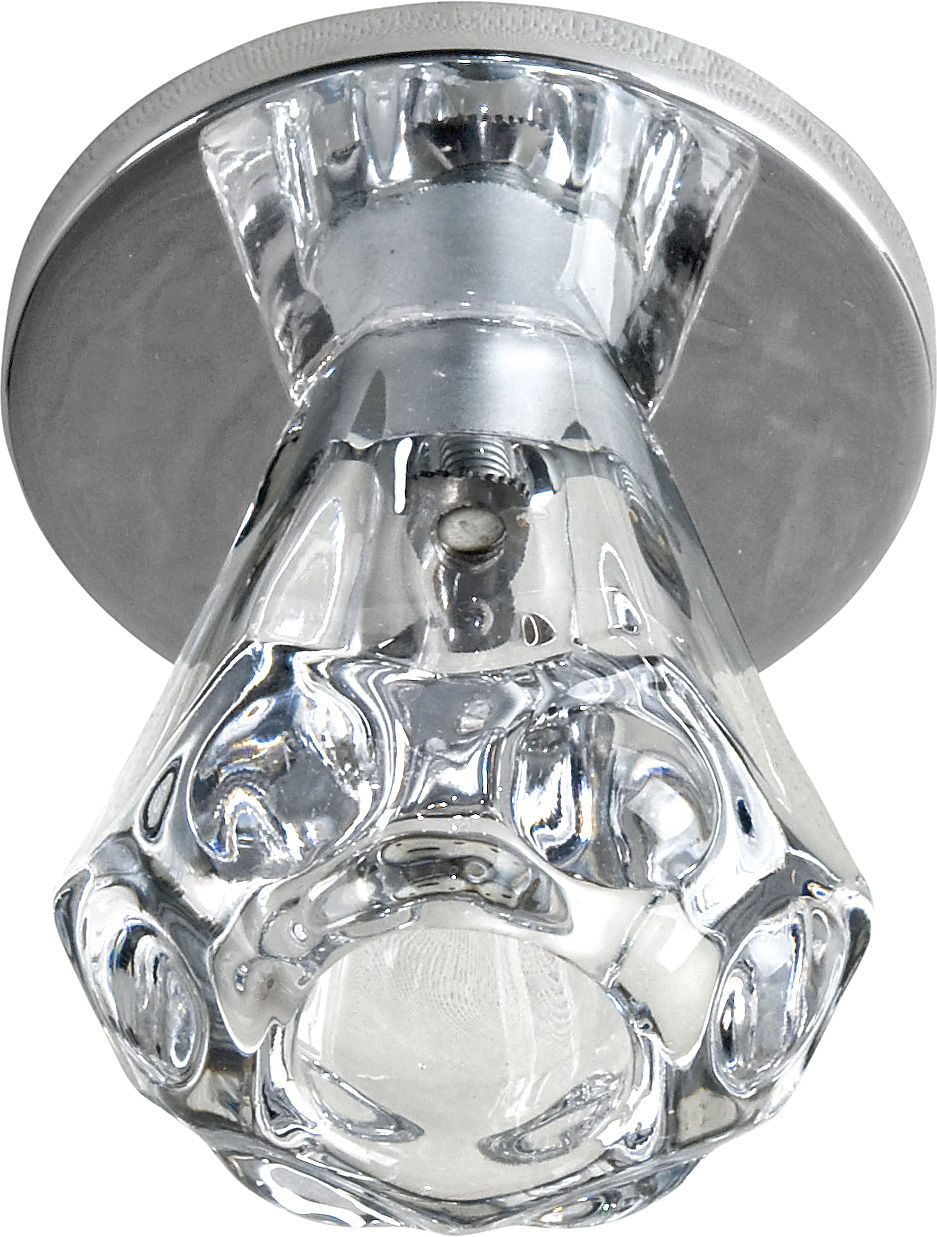 Candellux SK-32 CH G4 oprawa do wbudowania chrom kryształ lejek 20W G4 6,8cm