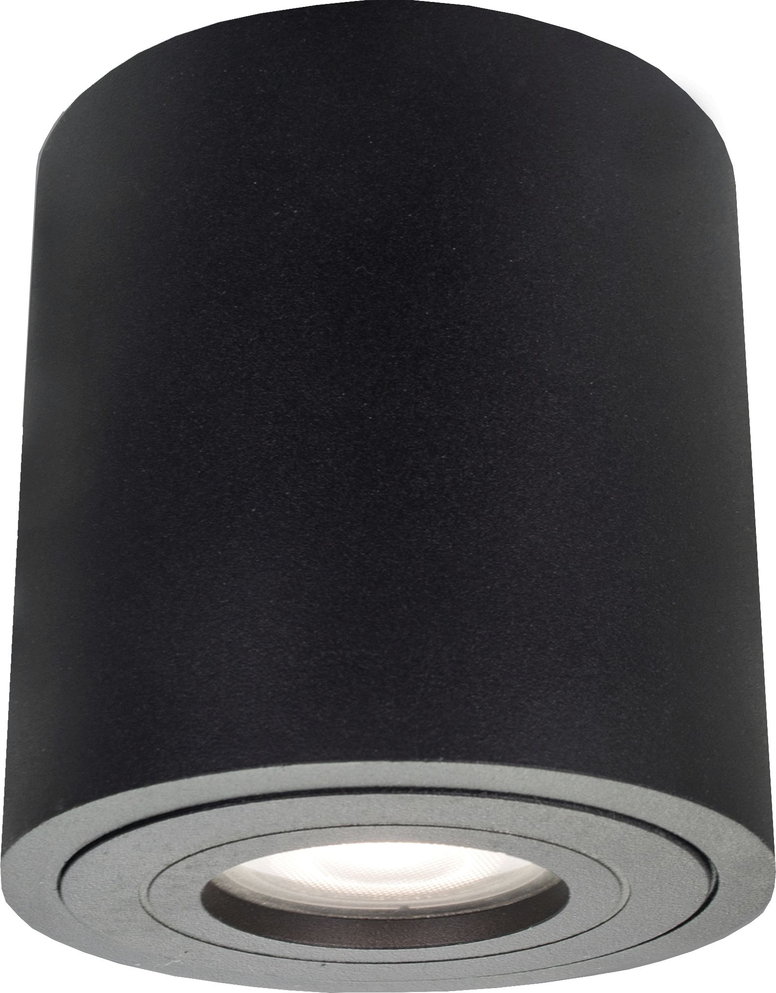 Light Prestige Faro LP-6510/1SM XL IP65 BK oprawa stropowa natynkowa metalowa czarna tuba 1x50W GU10 IP65 9,5cm