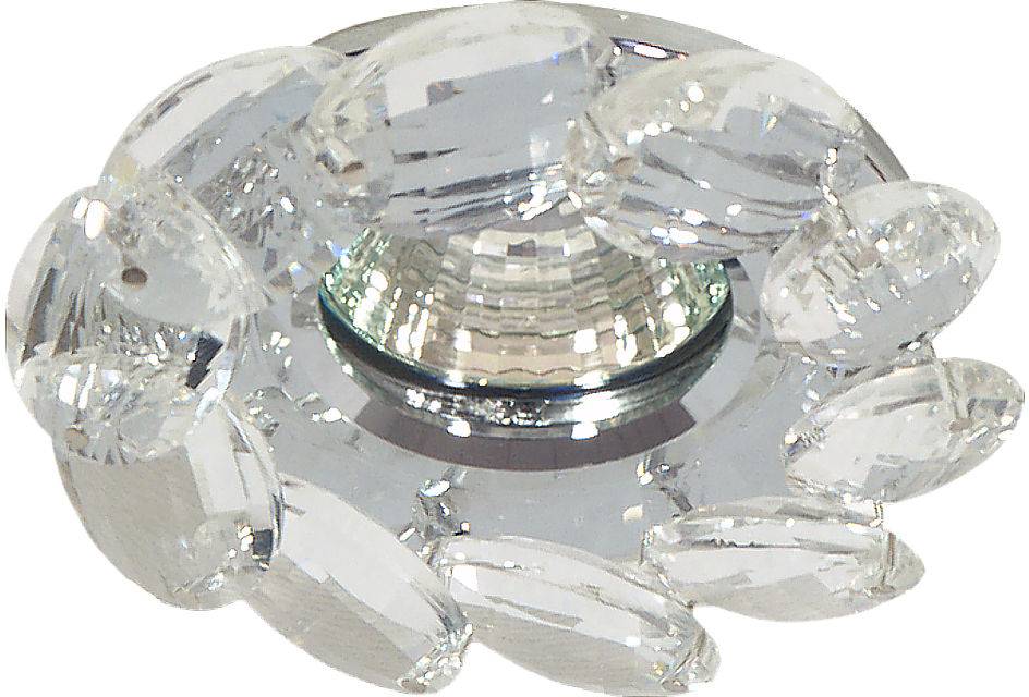 Candellux SK-77 CH/TR oprawa do wbudowania stropowa chrom MR16 1X50W dekoracyjna transparentna 10cm