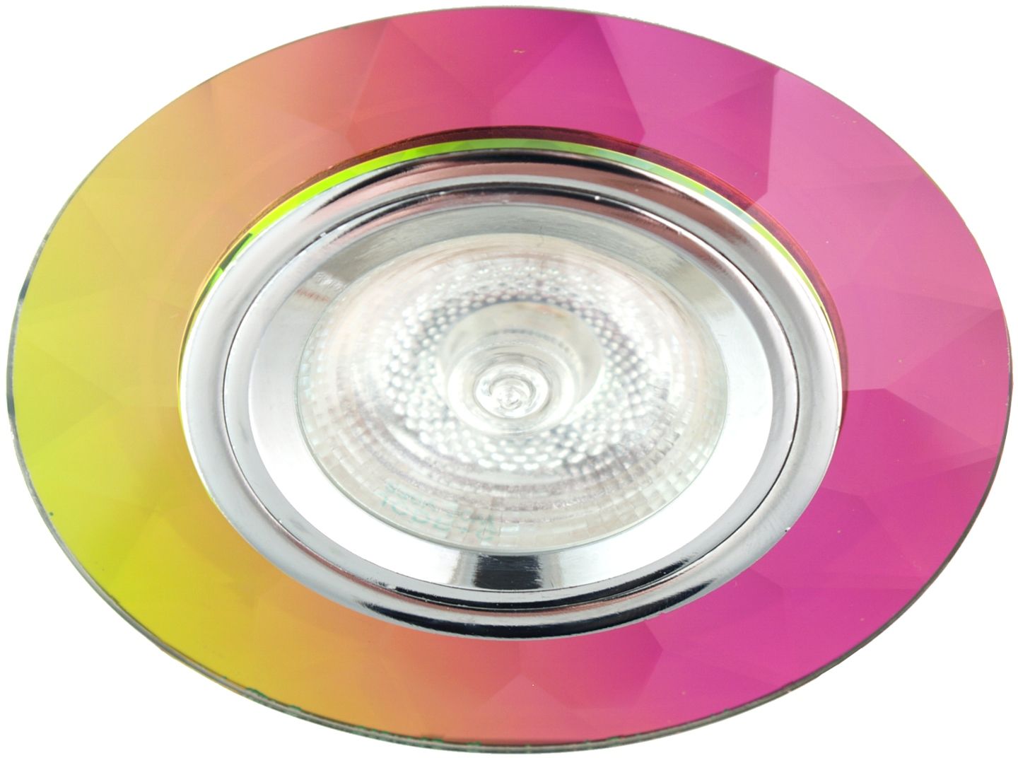 Candellux SS-1 CH/MIX oprawa do wbudowania stropowa chrom MR16 okrągła szkło mix kolor 6,4cm
